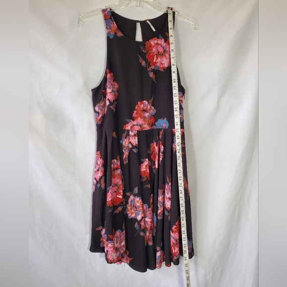 FREE PEOPLE FLORAL BOHO SLEEVELESS A-LINE FLOWY STEETCH COCKTAIL DRESS WOMENS 12 - Picture 8 of 10